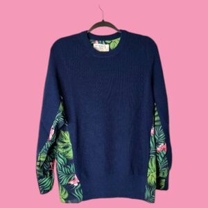 NEW Sandrine Rose French Worker XS Comfy Oversized Sweater Tropical Free People